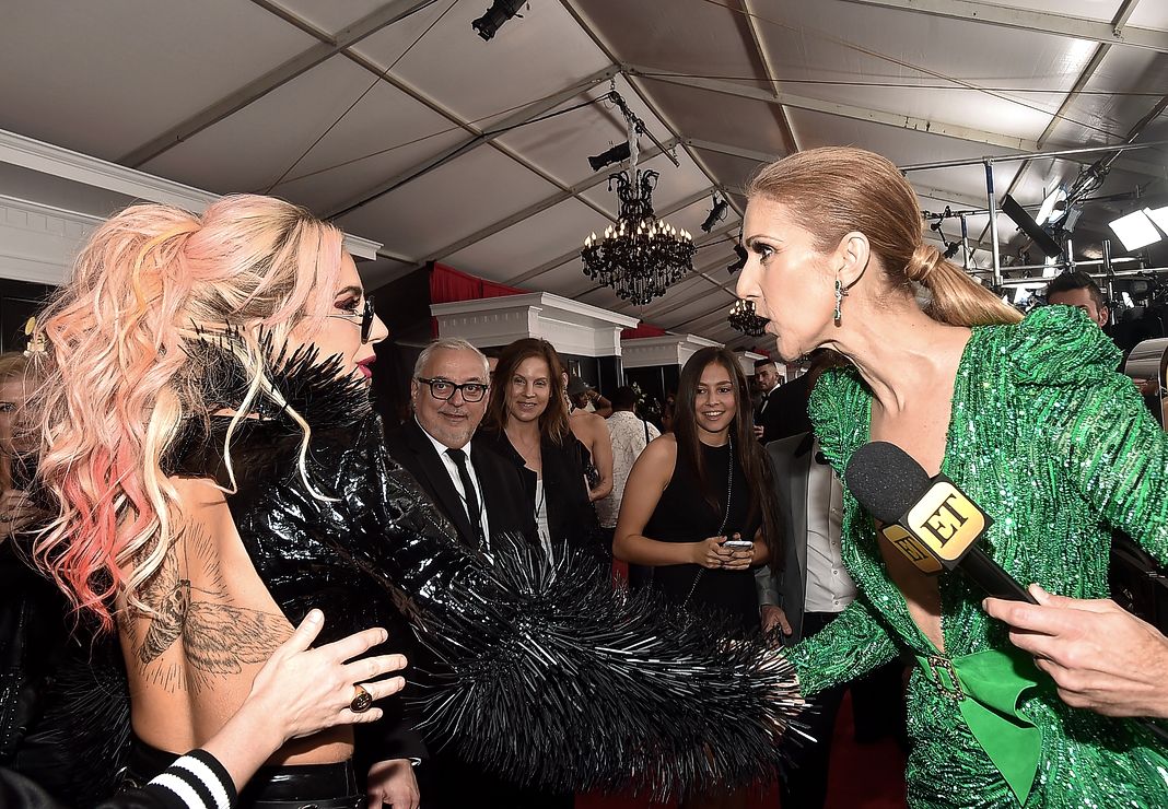 Леди Гага и Селин Дион на 59-й церемонии вручения премий «Грэмми»