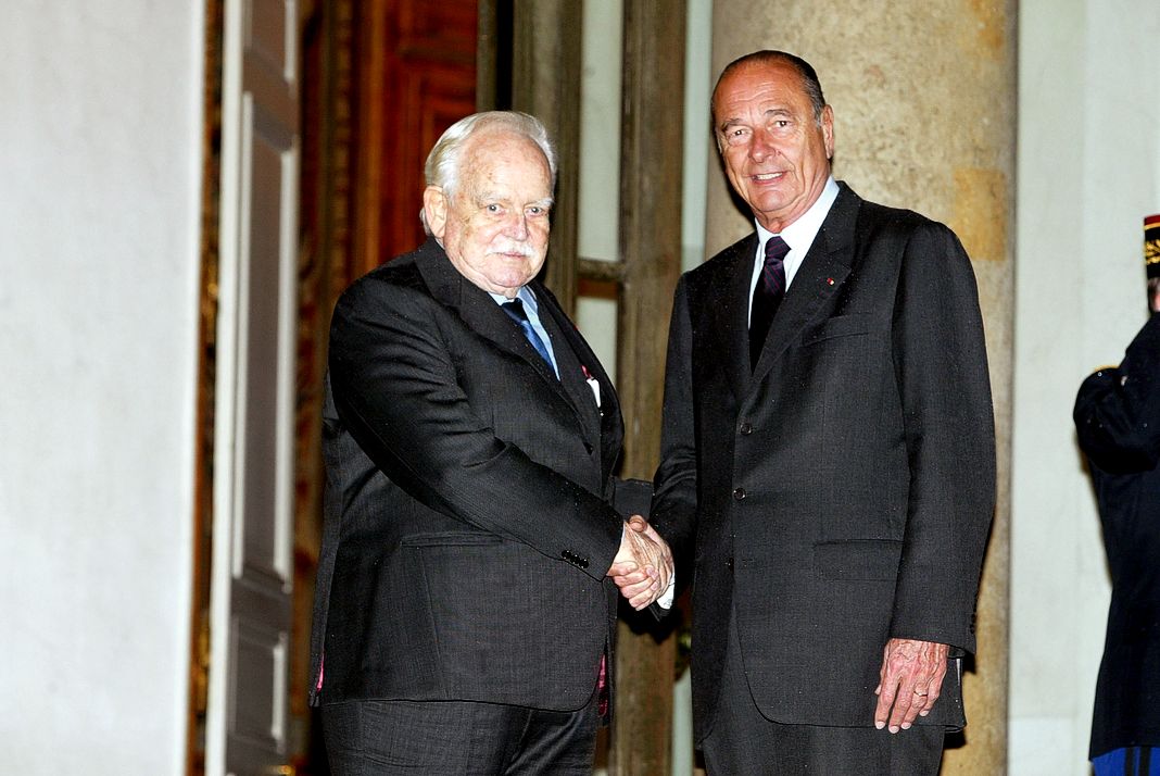 Президент Франции Жак Ширак встречается с принцем Монако Ренье III