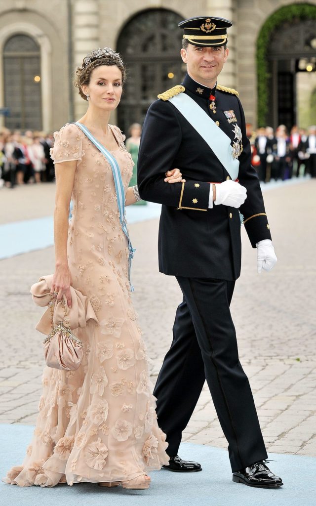 Принц Фелипе и Летиция на свадьбе наследной принцессы Швеции Виктории и Даниэля Вестлинга в Стокгольме, 19 июня 2010 г.