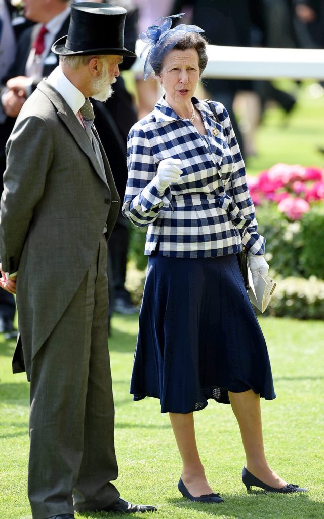 Принц Майкл Кентский и принцесса Анна на выставке Royal Ascot 2017