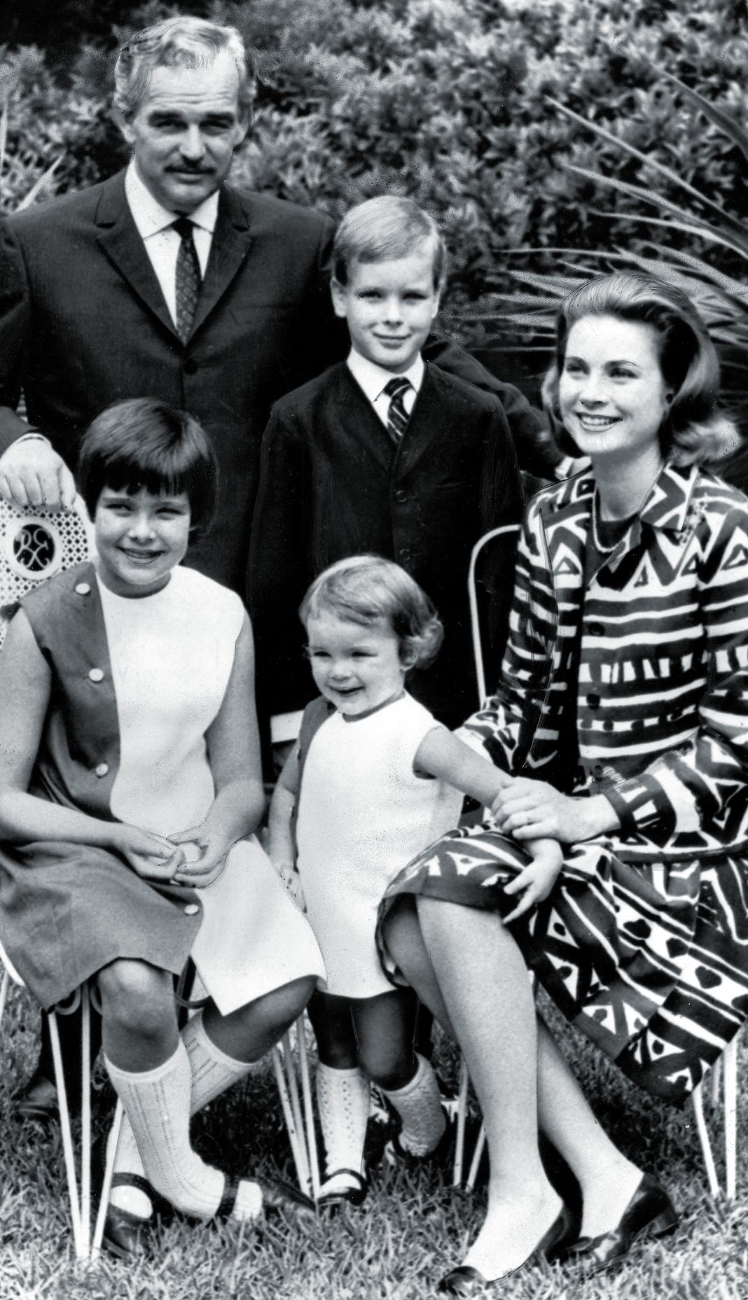 Принц Ренье, принцесса Каролина, принц Альберт II, принцесса Стефания и принцесса Грейс