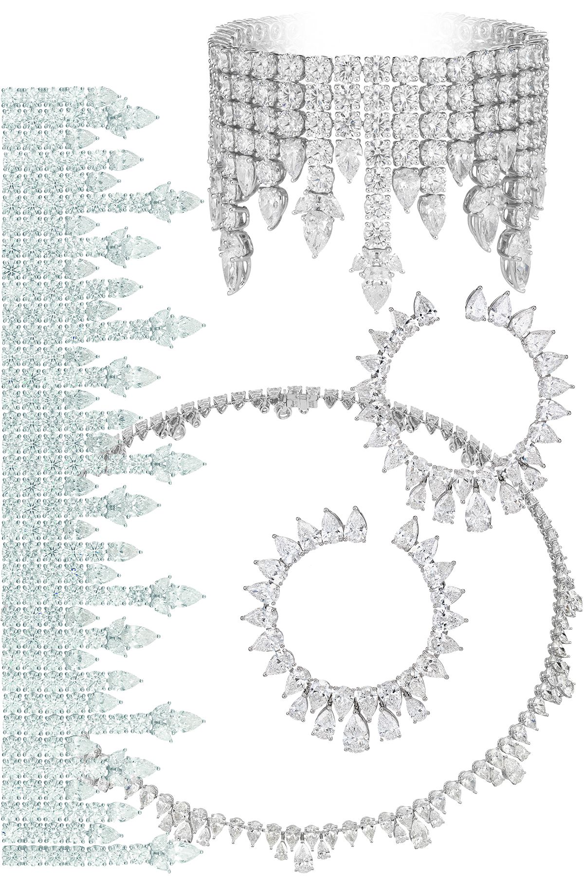 Chopard, браслет, серьги, колье Haute Joaillerie из коллекции Green Carpet