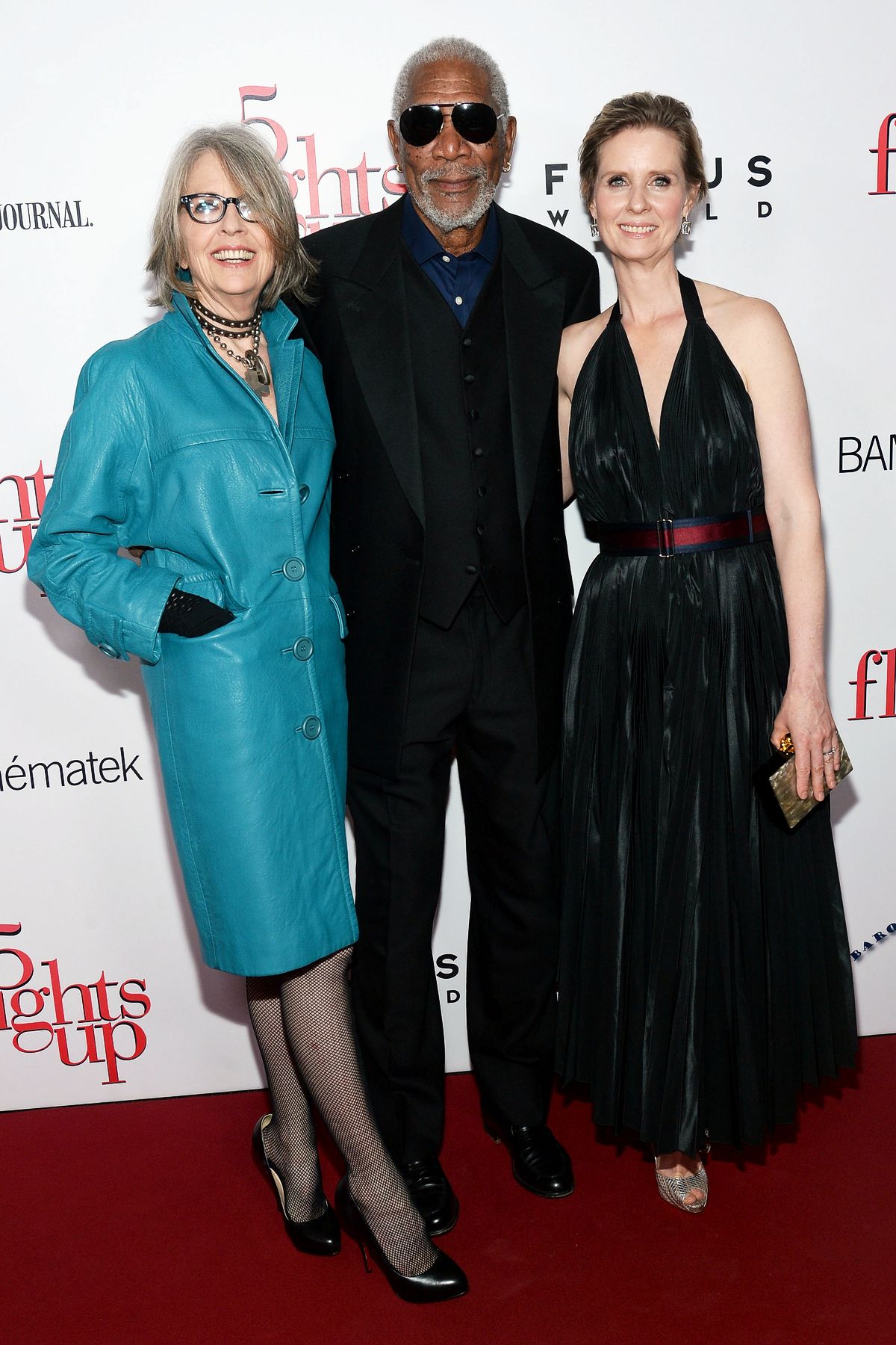 Дайан Китон, Морган Фриман и Синтия Никсон на премьере фильма «Сама жизнь»