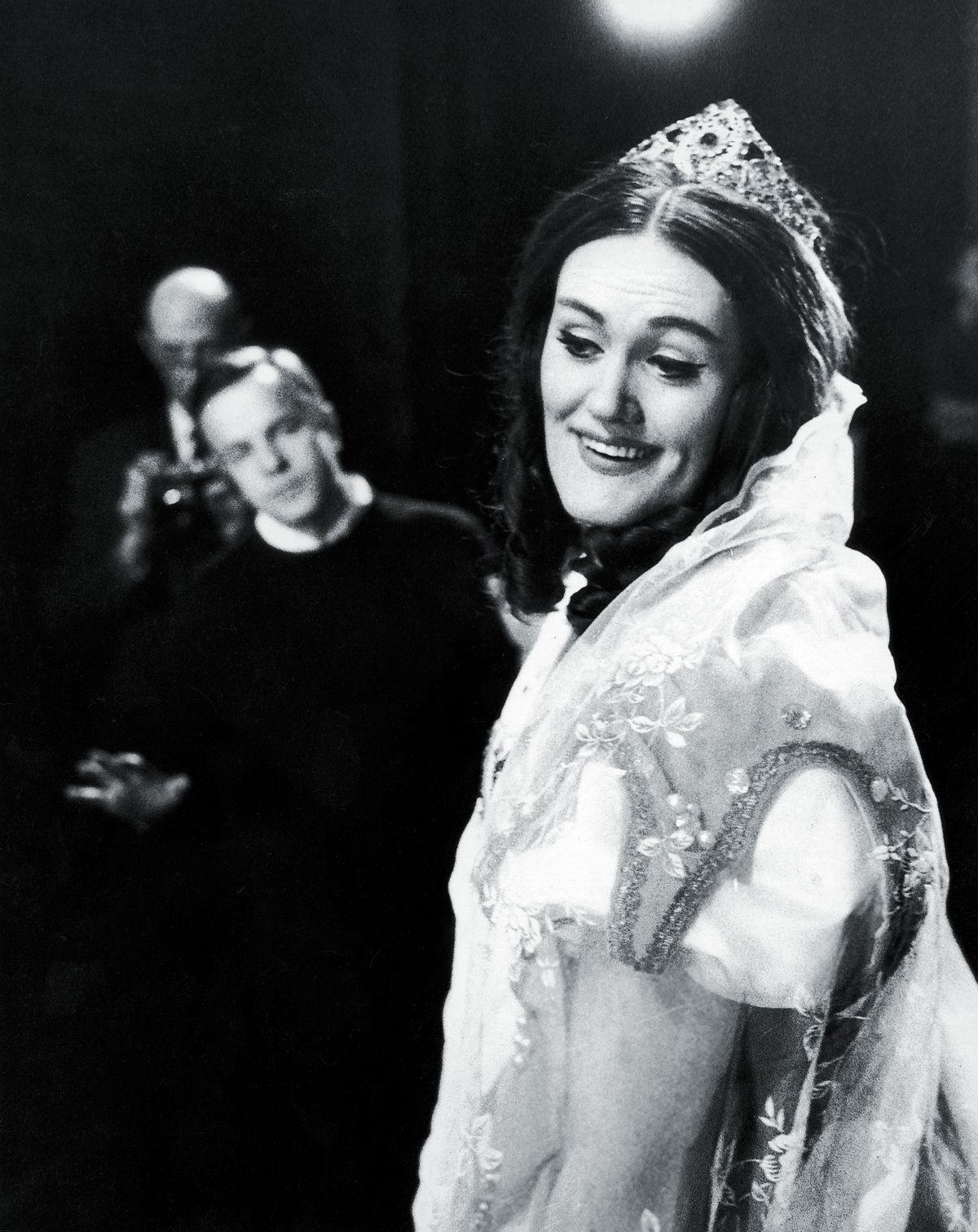Джоан Сазерленд на репетиции в Ковент-Гарден своей роли Эльвиры в «Пуританах»