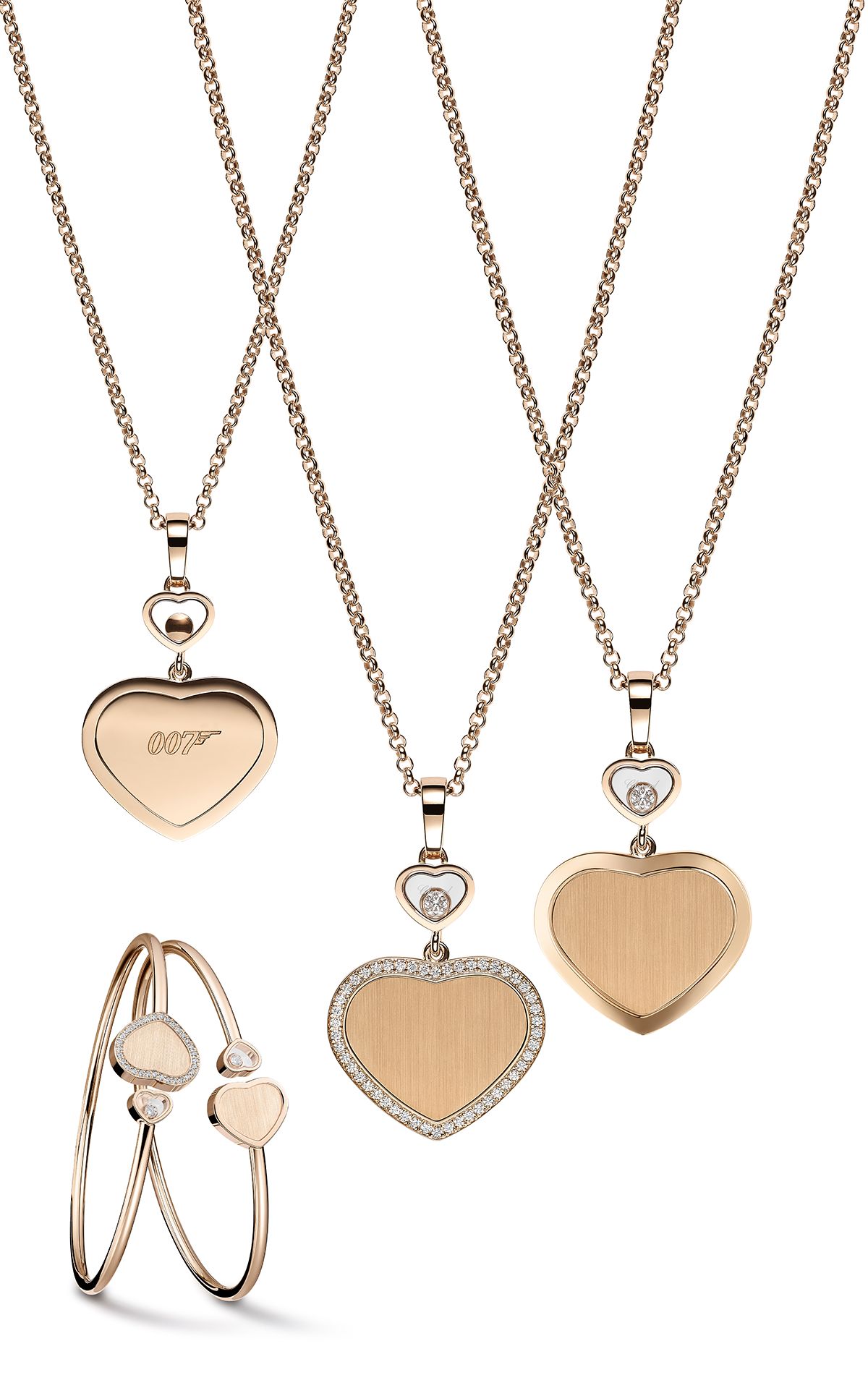 Chopard, подвески, браслеты из коллекции Golden Hearts 