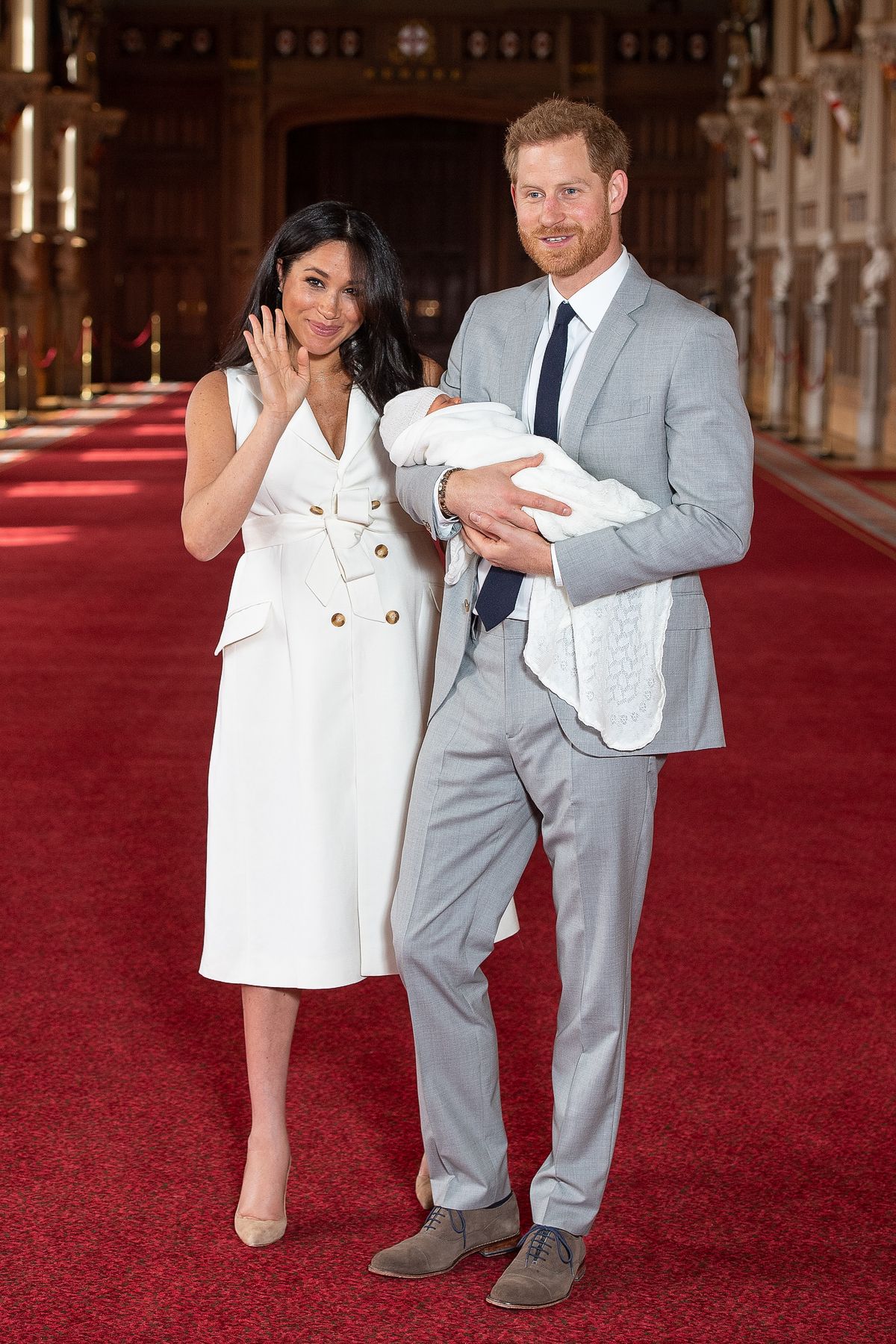 Принц Гарри и Меган со своим новорожденным сыном Арчи Харрисоном