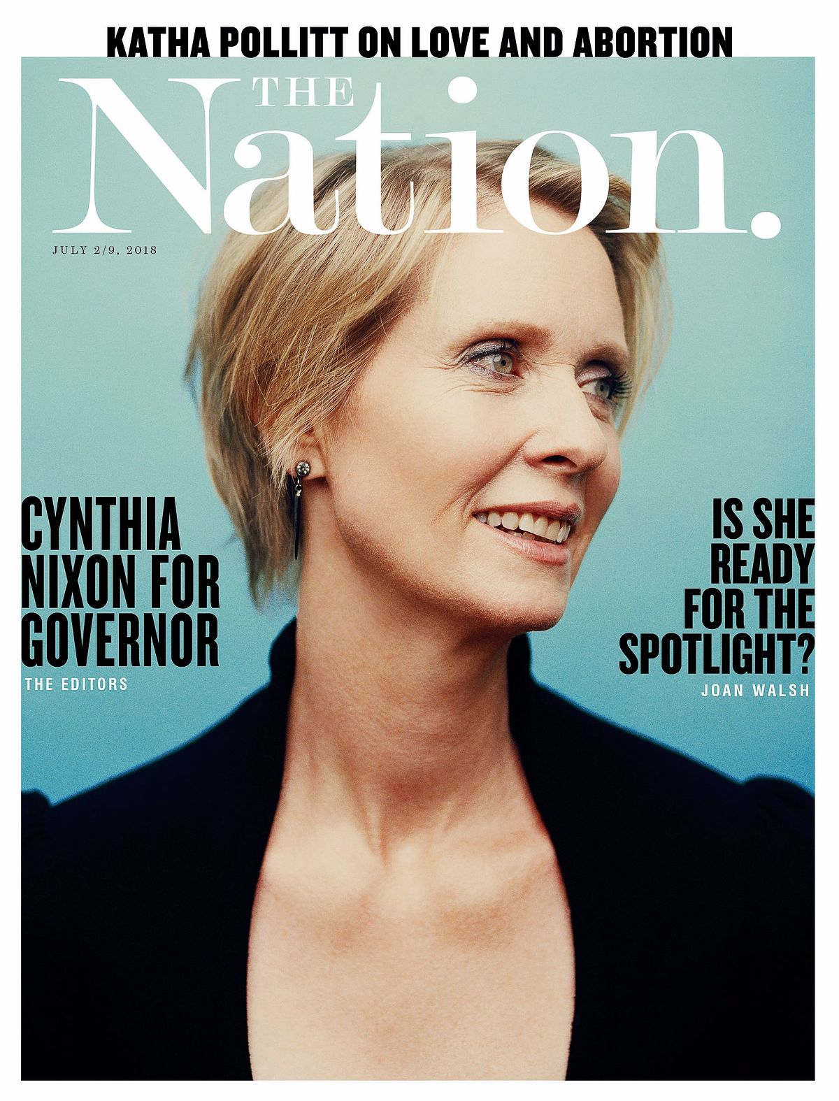 Синтия Никсон на обложке журнала Nation
