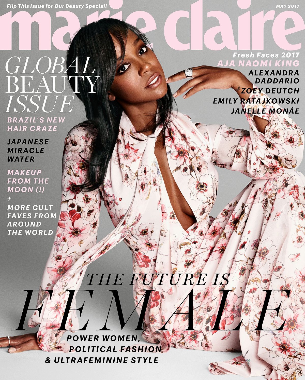 Аджа Наоми Кинг на обложке журнала Marie Claire
