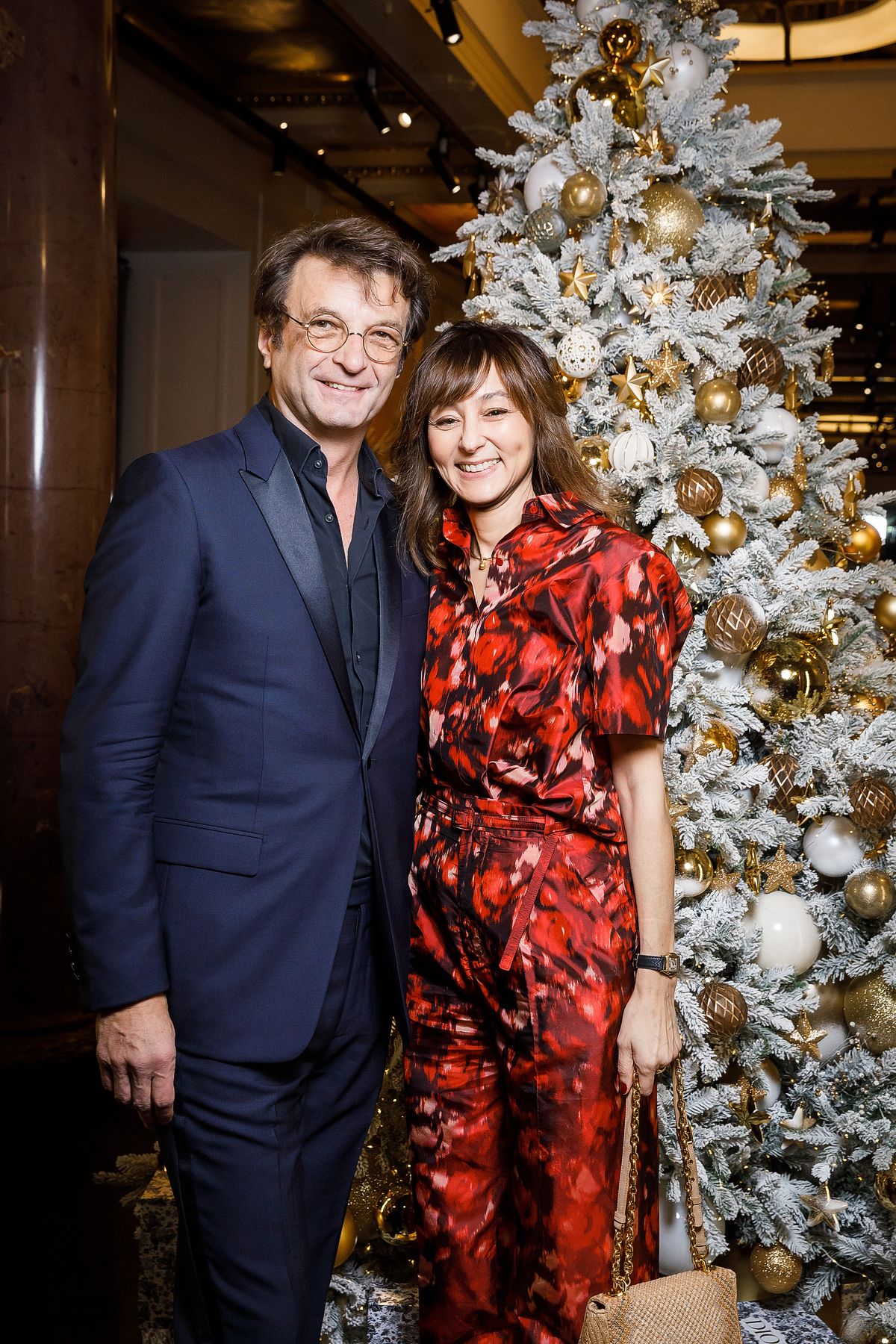 Александр и Стефани Четвериковы на новогоднем ужине Dior