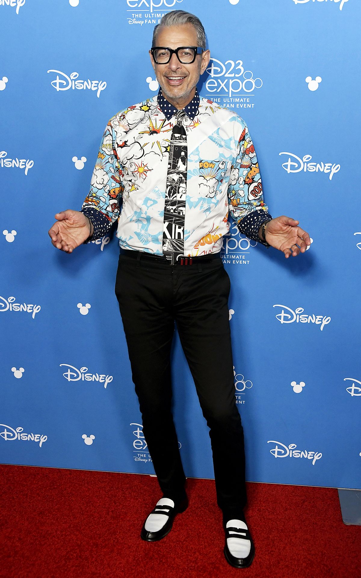 Джеффри Голдблюм на красной ковровой дорожке Disney D23 Expo