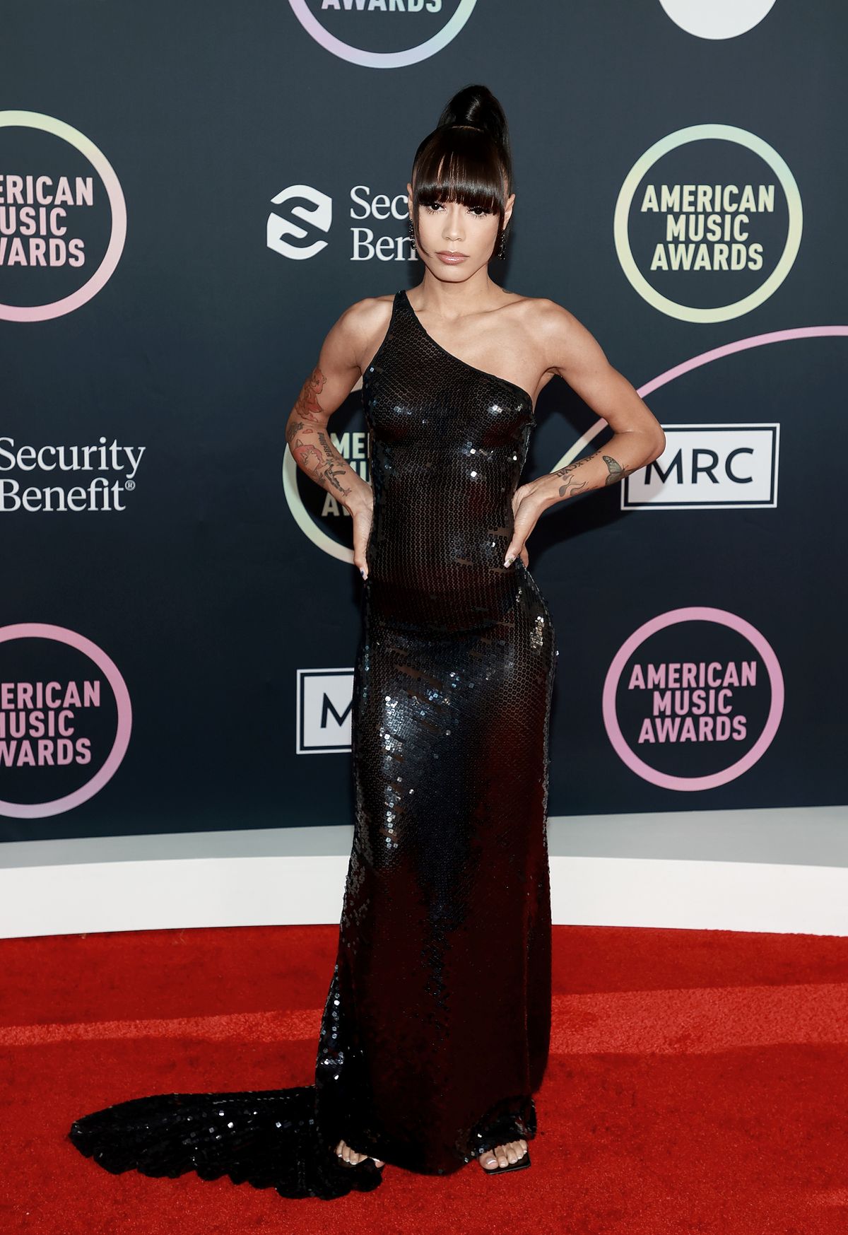 Кой Лерэй на музыкальной премии American Music Awards 2021 в Лос-Анджелесе, 21 ноября 2021 г.