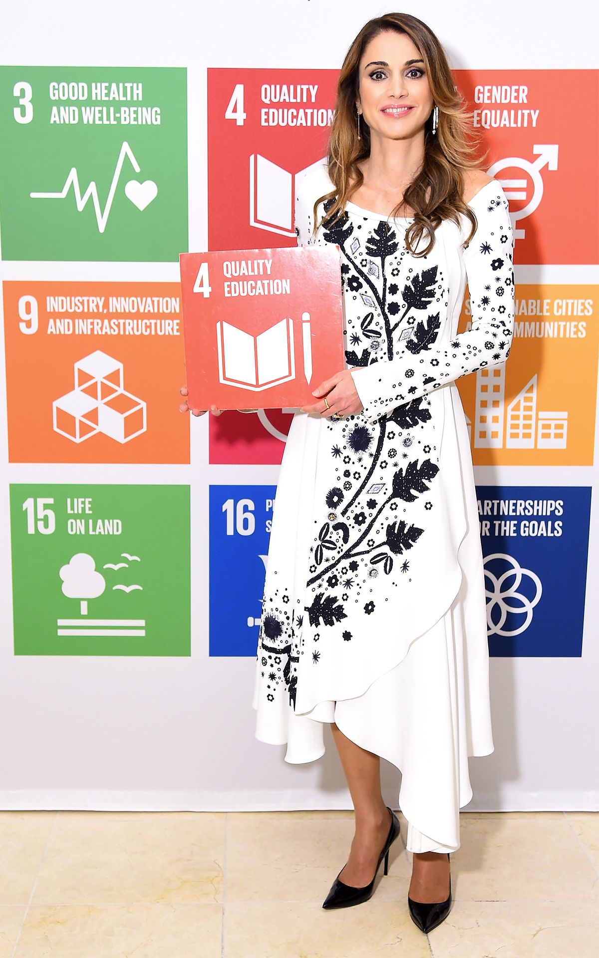 Королева Иордании Рания аль-Абдалла на ужине Global Goals Awards