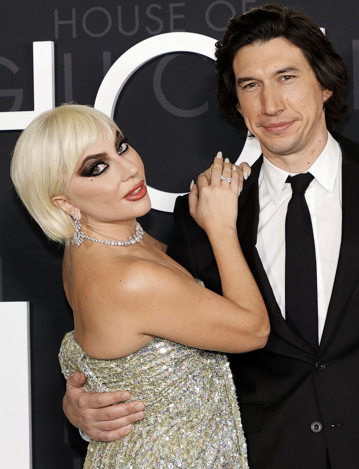Леди Гага, Адам Драйвер на лос-анджелесской премьере фильма «Дом Гуччи»