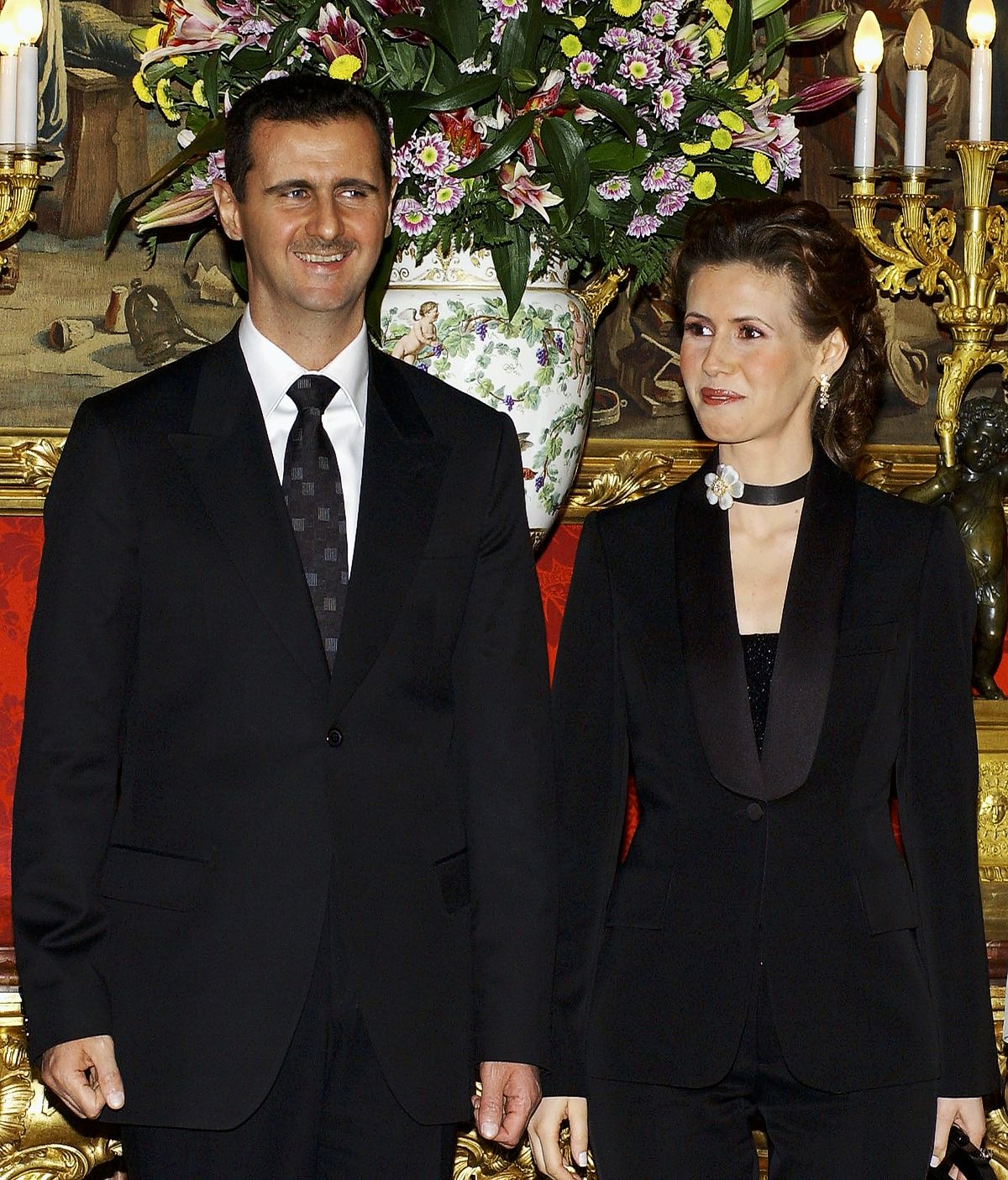 Президент Башар аль-Асад и его жена Асма Асад на гала-ужине
