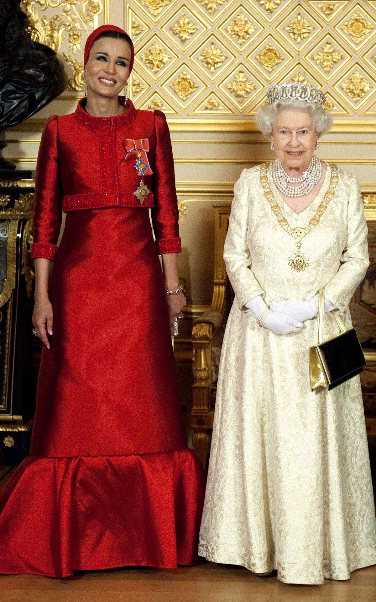 Шейха Моза и королева Елизавета II