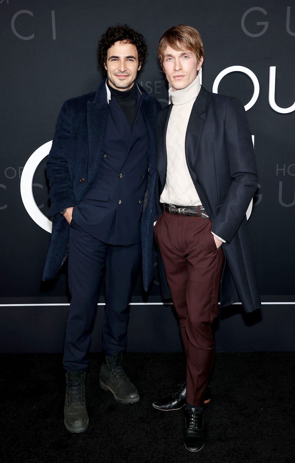 Зак Позен и Харрисон Болл на нью-йоркской премьере фильма «Дом Gucci»