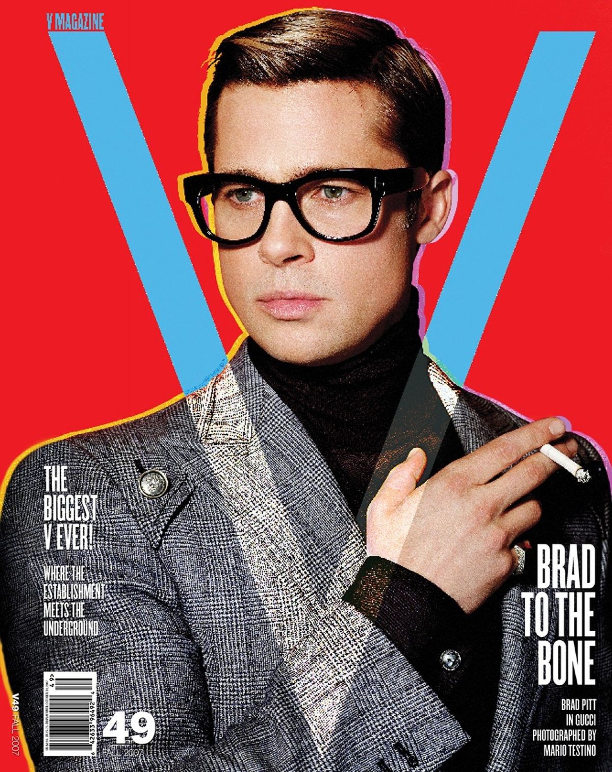 Брэд Питт на обложке V Magazine