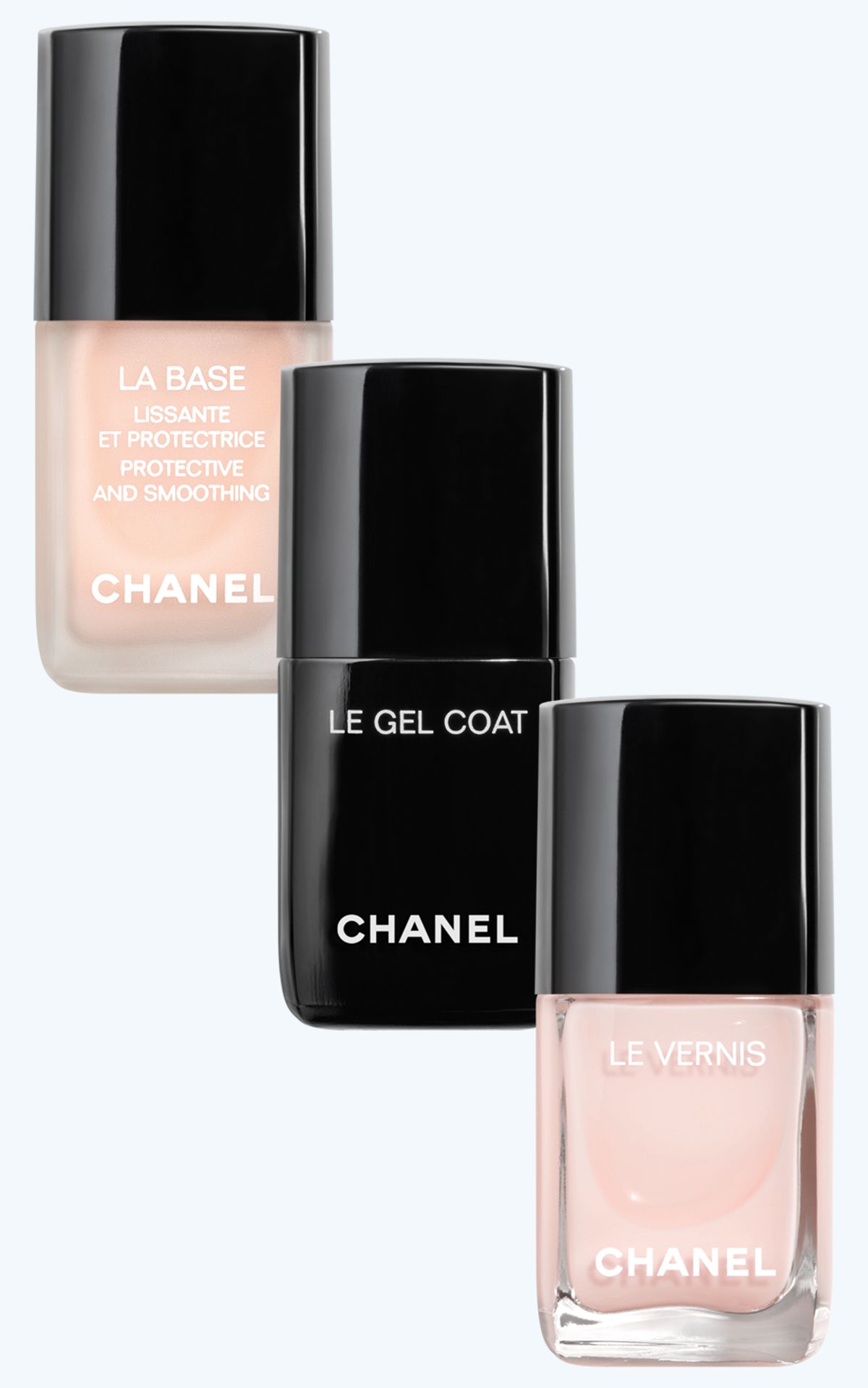 Chanel, La Base; Le Gel Coat; Le Vernis, оттенок 167 Ballerina