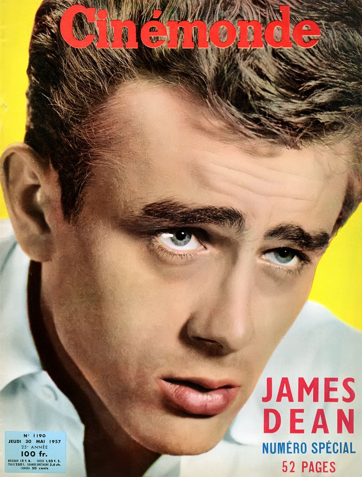 Джеймс Дин на обложке журнала Cinemonde