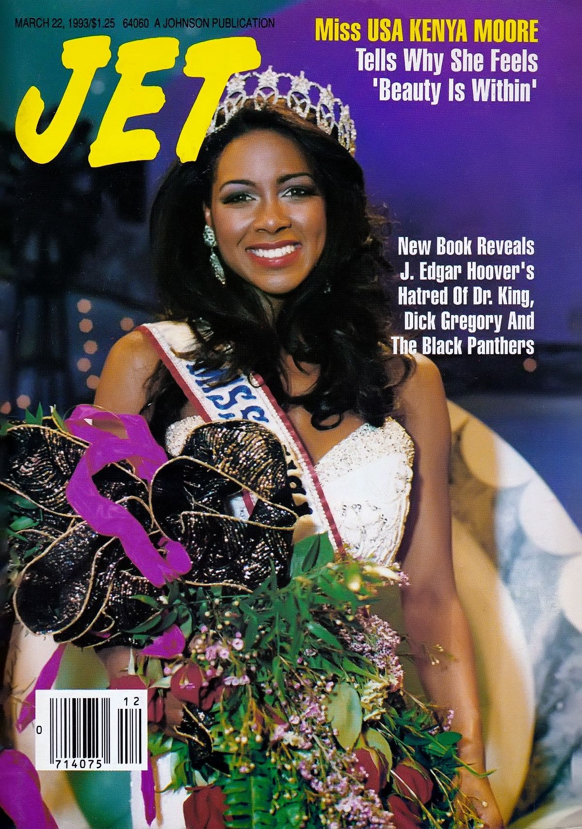 Кения Мур победитель конкурса «Мисс США 1993» на обложке журнала JET