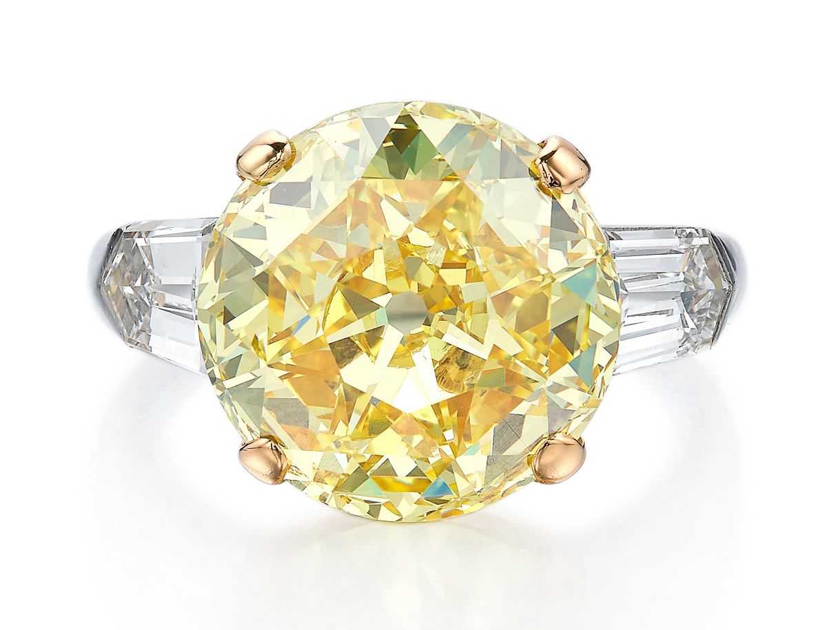 Кольцо с ярко-желтым бриллиантом Van Cleef & Arpels, фото 1