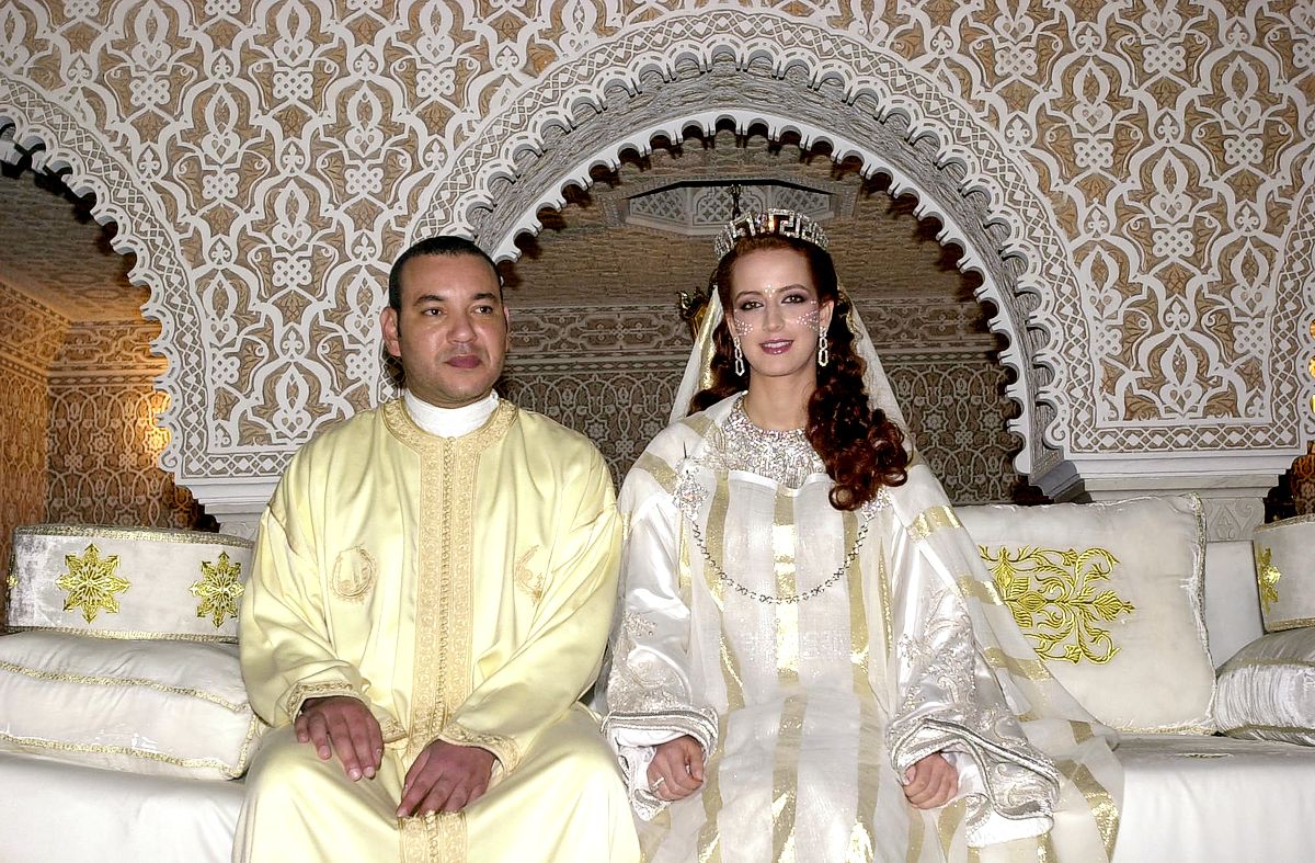Король Марокко Мохамед VI со своей женой принцессой Лаллой Сальмой