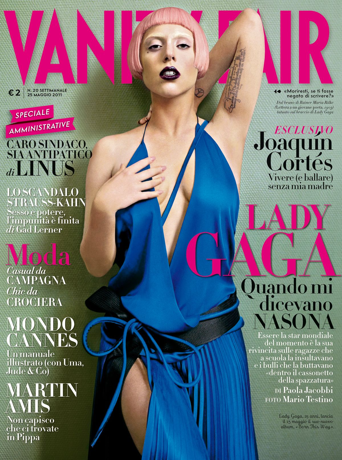 Леди Гага на обложке журнала Vanity Fair Italy