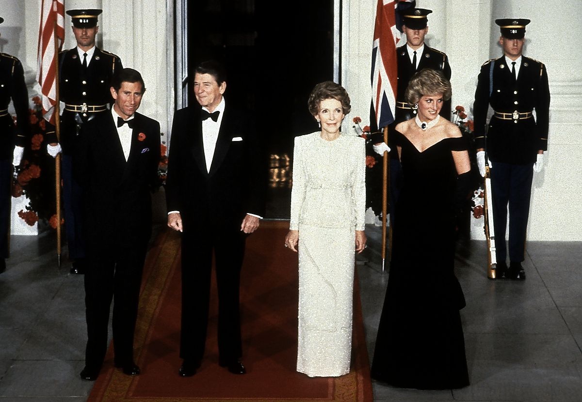 Принц Чарльз и принцесса Диана с президентом США Рональдом Рейганом и Первой леди Нэнси Рейган