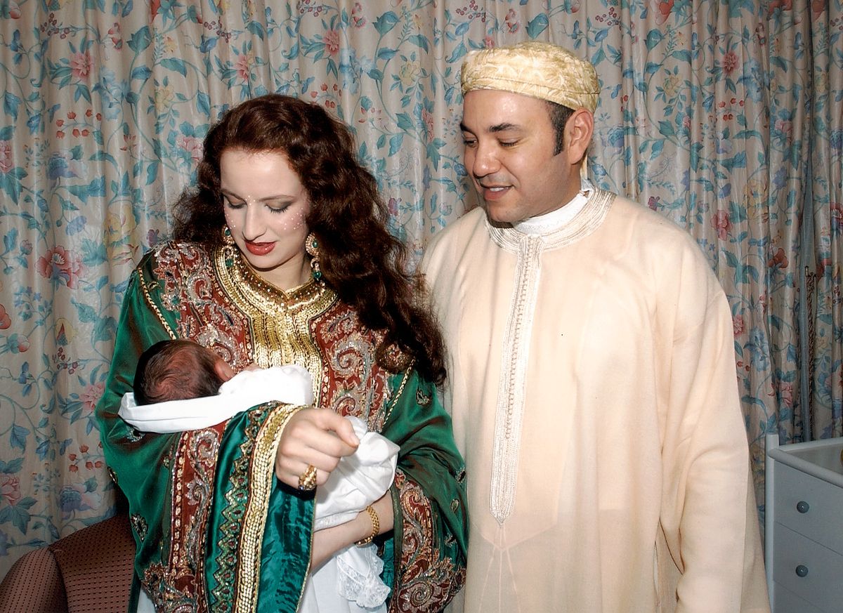 Принцесса Лайла Сальма с сыном Мулай Аль Хасаном и мужем королем Марокко Мухаммедом VI