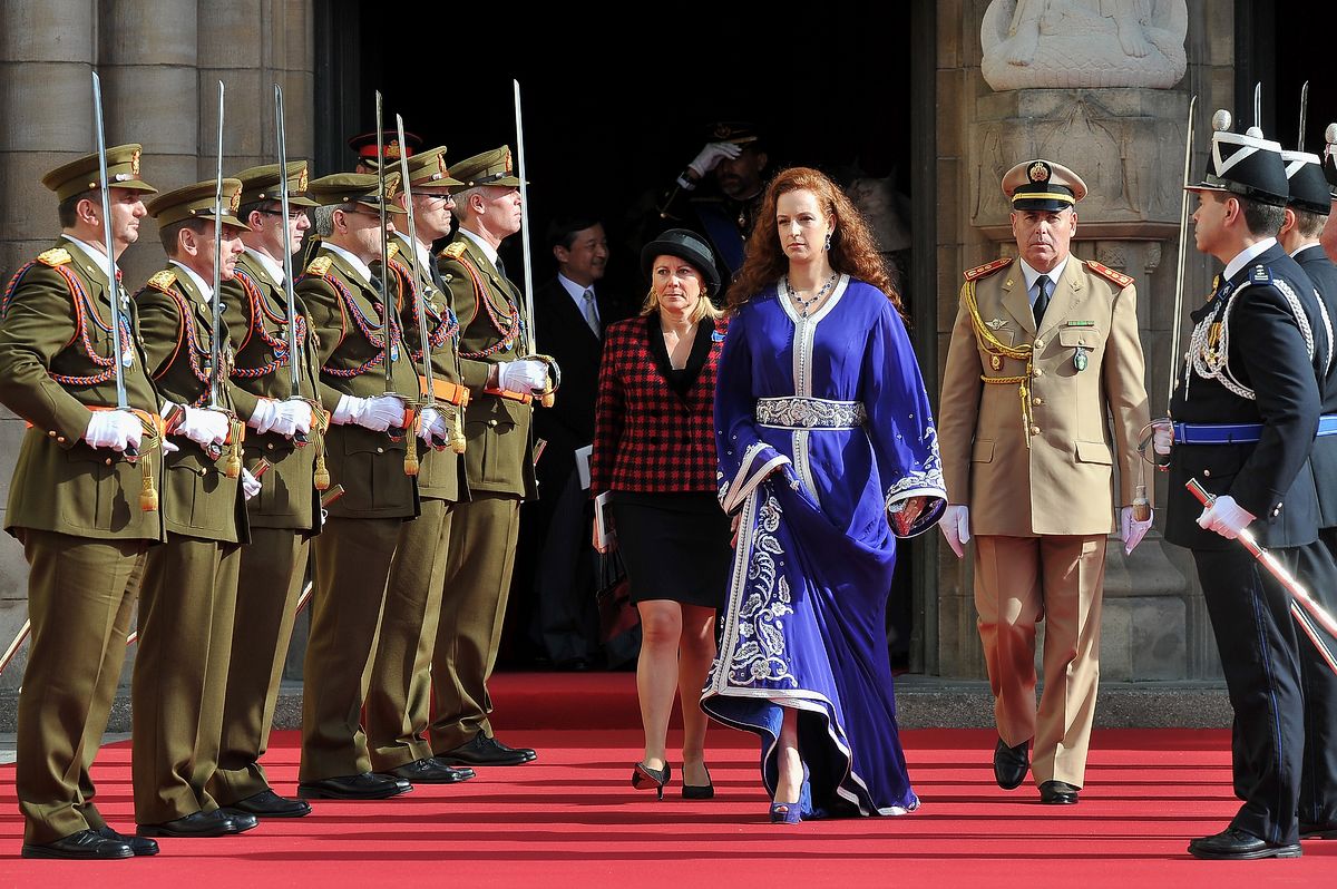 Принцесса Лалла Сальма Марокская выходит из Кафедрального собора