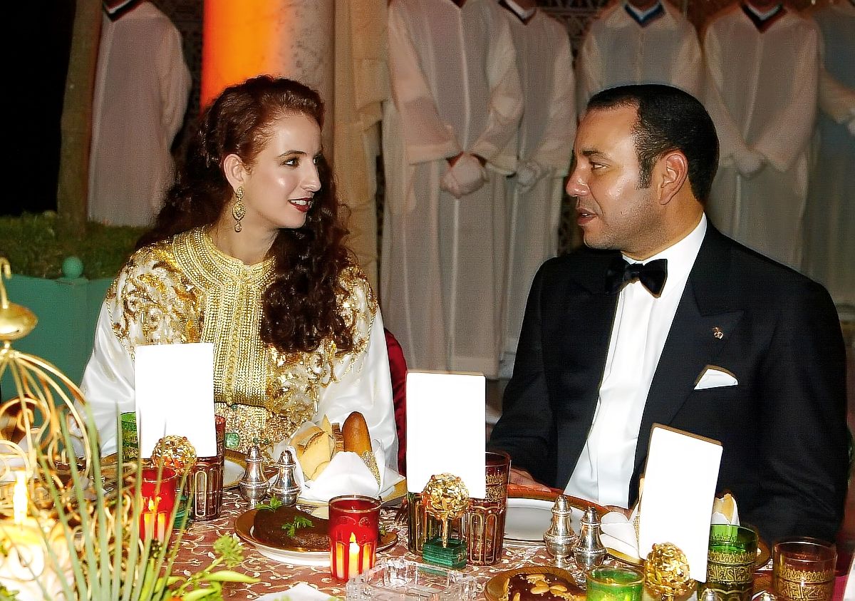 Принцесса Лейла Сальма с мужем королем Марокко Мухаммедом VI на торжественном ужине во время Международного кинофестиваля в Марракеше