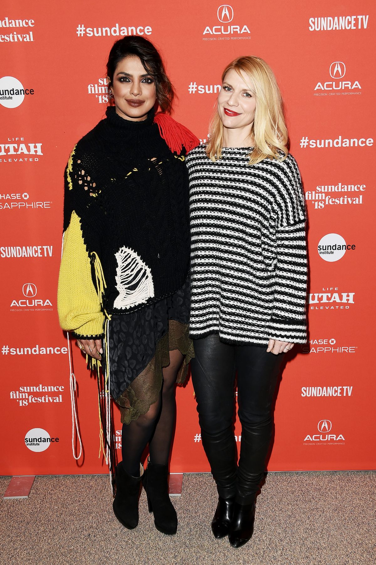 Приянка Чопра и Клэр Дэйнс на кинофестивале Sundance