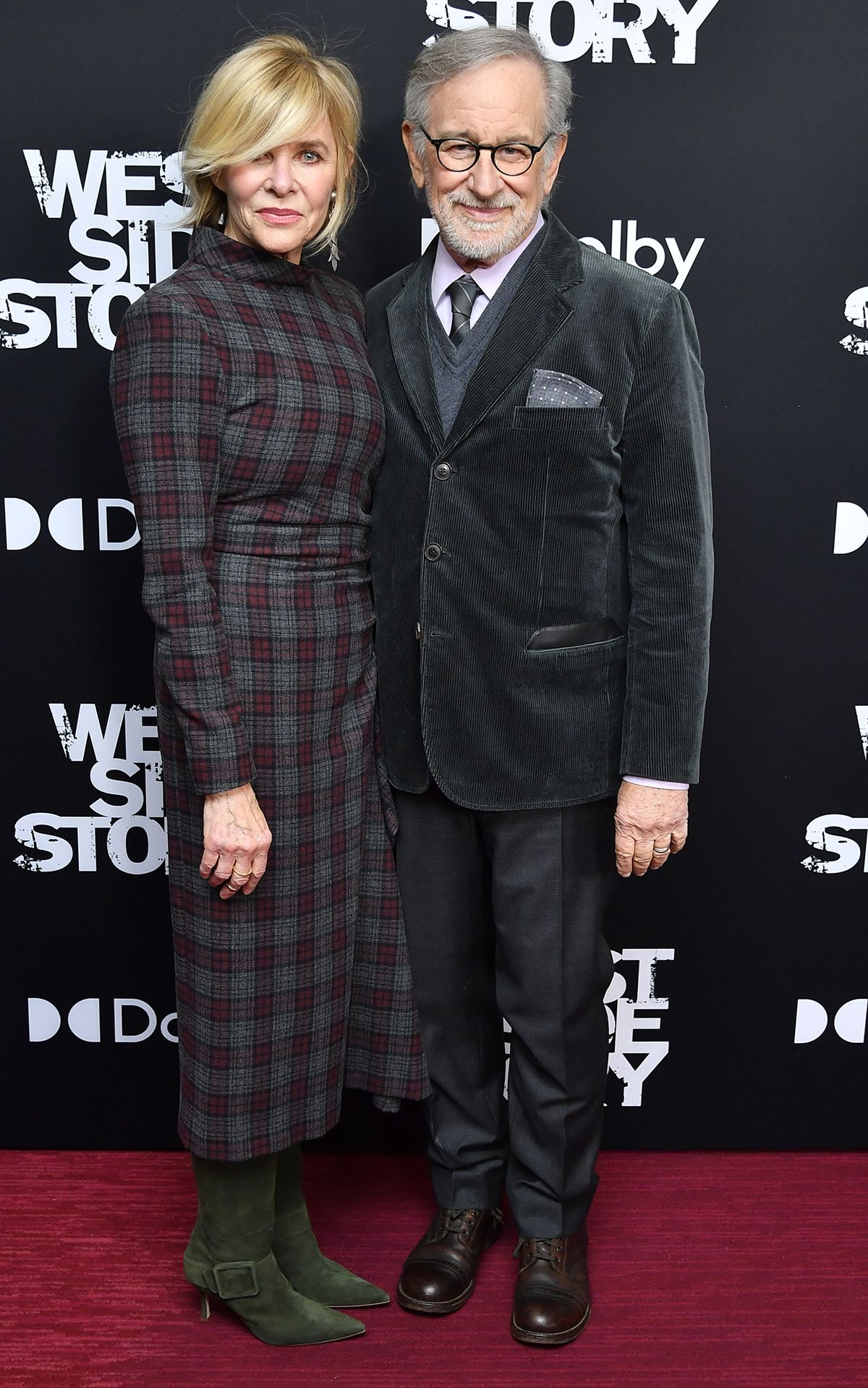 Кейт Кэпшоу и Стивен Спилберг на премьере «Вестсайдской истории»