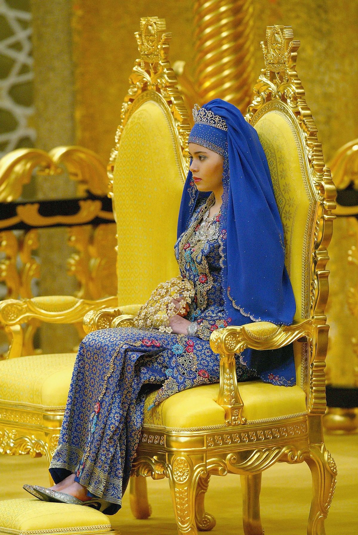 Принцесса Сара Саллех на свадьбе с наследным принцем Брунея Аль-Мухтади Биллахом