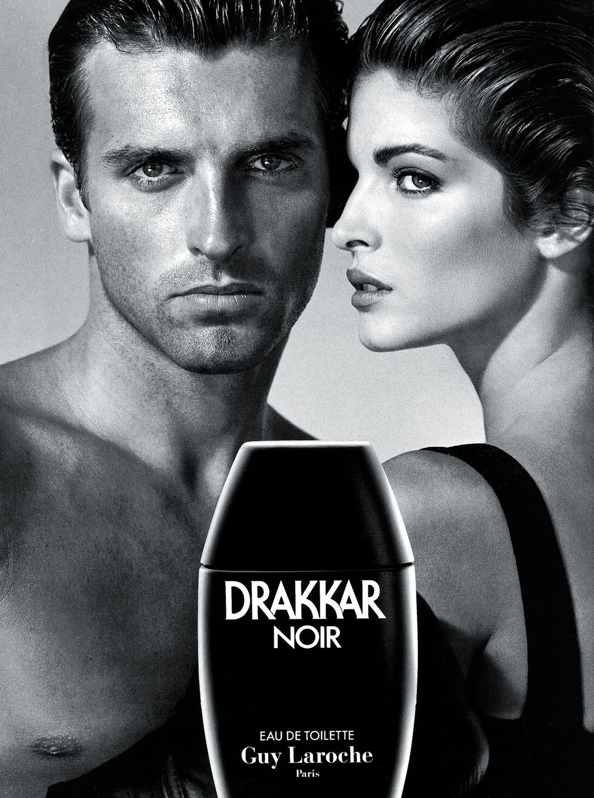 Джон Пирсон и Стефани Сеймур в рекламной кампании Drakkar Noir by Guy Laroche