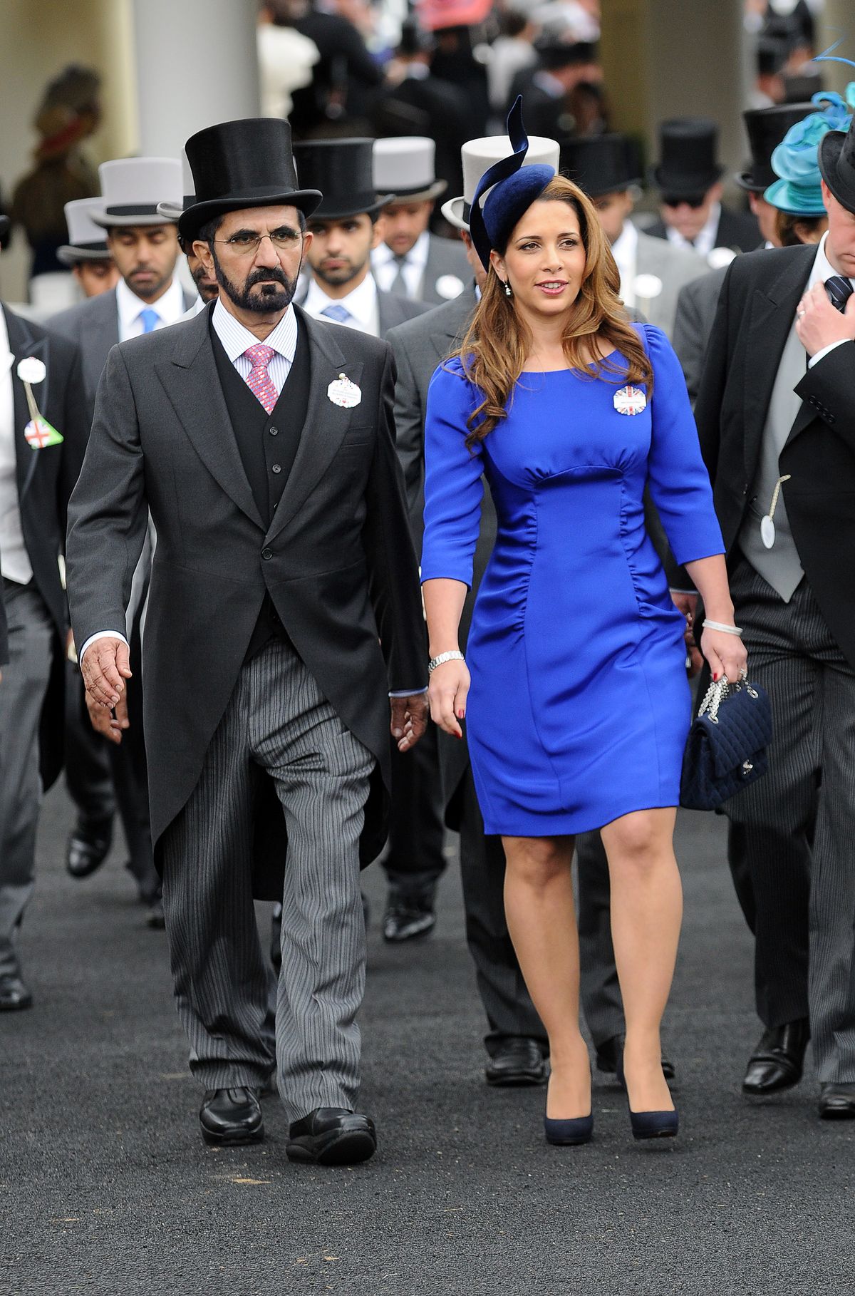 Принцесса Хайя Бинт Аль Хусейн с мужем, шейхом Мохаммедом бин Рашид Аль Мактумом на ипподроме Royal Ascot