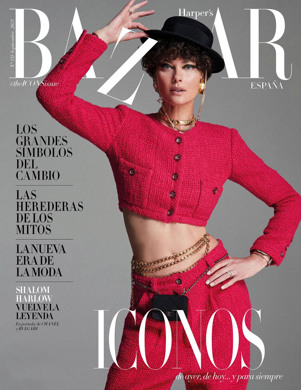 Шалом Харлоу в объективе Дэвида Ромера на обложке журнала Harpers Bazaar Spain