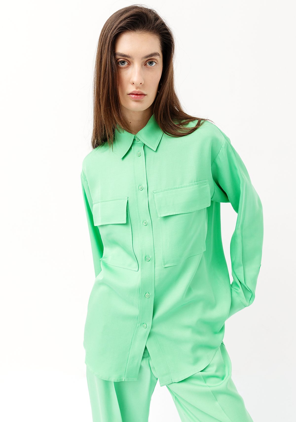 Lime, рубашка и брюки фисташкового цвета, 5999 руб. и 6599 руб., фото 2