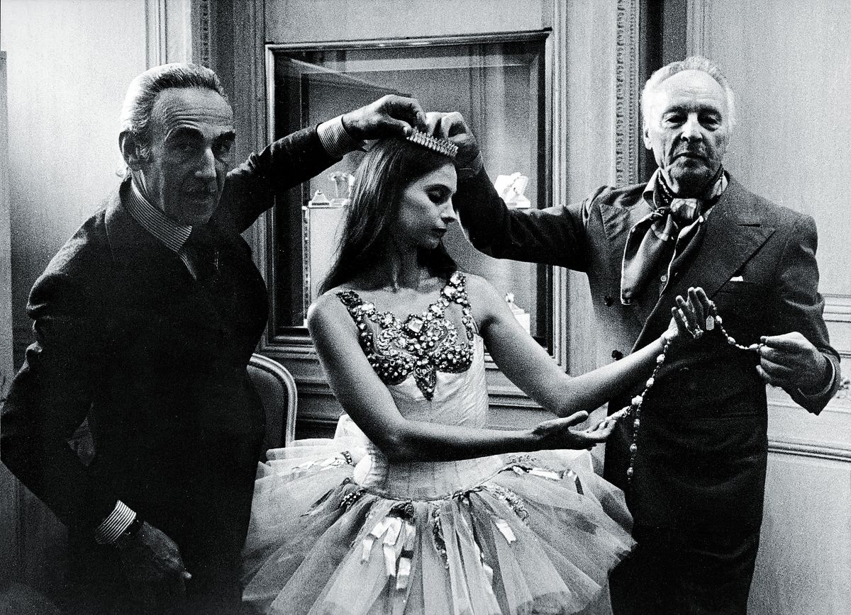 Балерина Сьюзен Фарелл рядом с Пьером Арпельсом и Джорджем Баланчиным