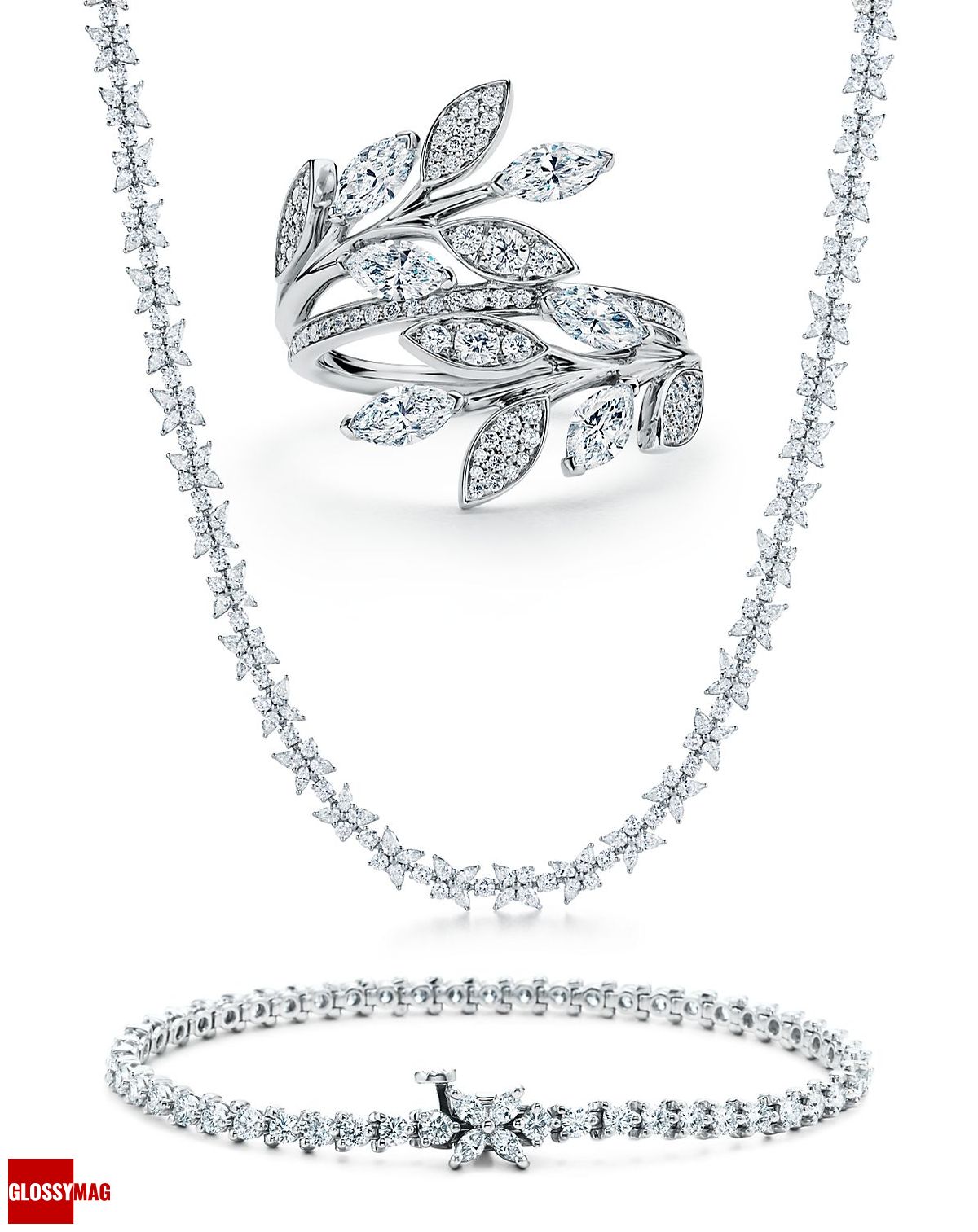 Колье, кольцо и браслет из коллекции Tiffany Victoria