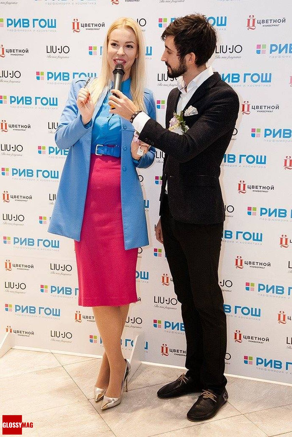 Малена Маяковская на эксклюзивной премьере парфюмерного бренда Liu Jo в Рив Гош «Цветной», 9 апреля 2015 г.