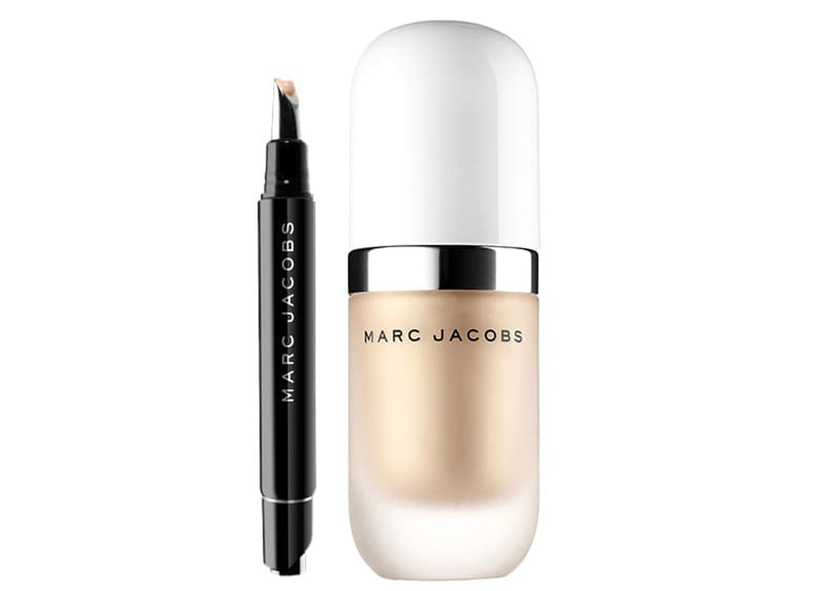 Marc Jacobs Beauty, консилер-карандаш Remedy Concealer, хайлайтер-гель Dew Drops