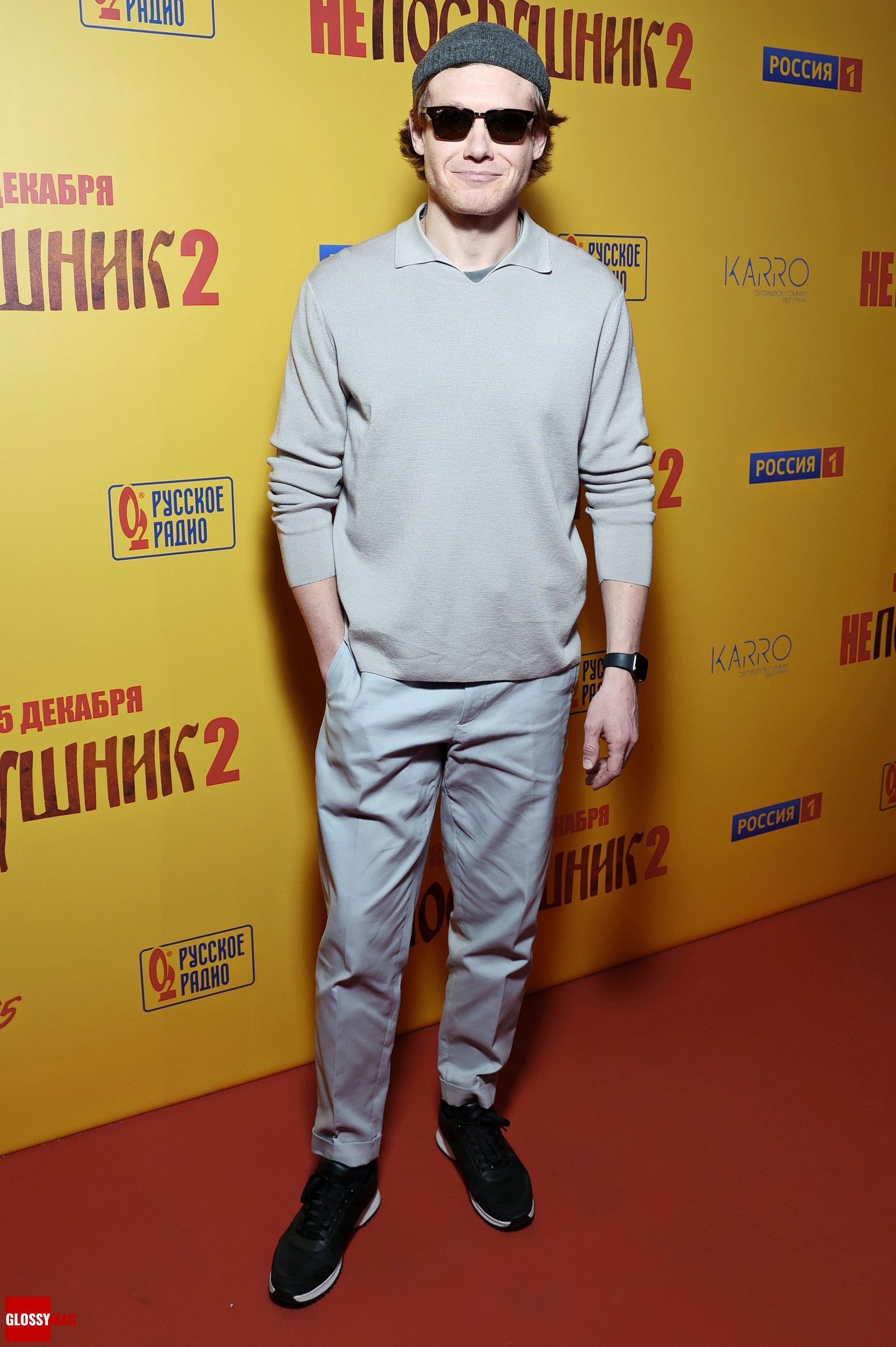 Виктор Хориняк на московской премьере второй части комедии «Непослушник», 7 декабря 2022 г.